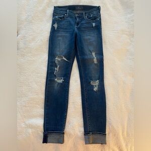 Lucky Brand Brooke Leggings Jean, size 25/0, distressed.